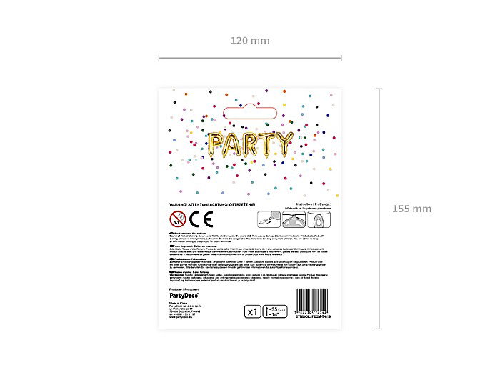 PD BALON FOLIE ALUMINIU Letter "T", 35cm, gold FB2M-T-019 [5]