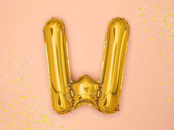 PD BALON FOLIE ALUMINIU Letter "W", 35cm, gold FB2M-W-019 [2]
