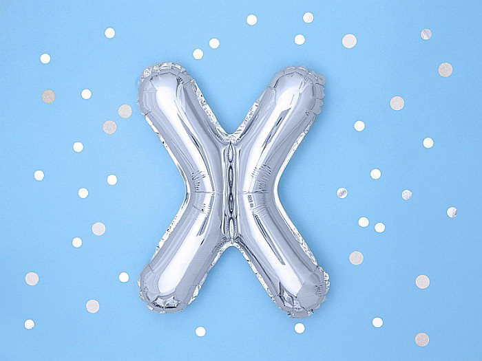 PD BALON FOLIE ALUMINIU Letter "X", 35cm, silver FB2M-X-018 [2]