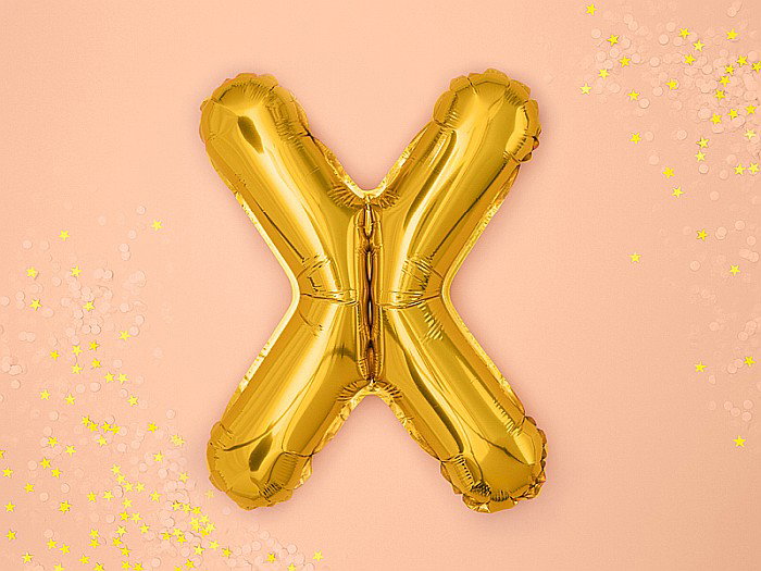 PD BALON FOLIE ALUMINIU Letter "X", 35cm, gold FB2M-X-019 [2]