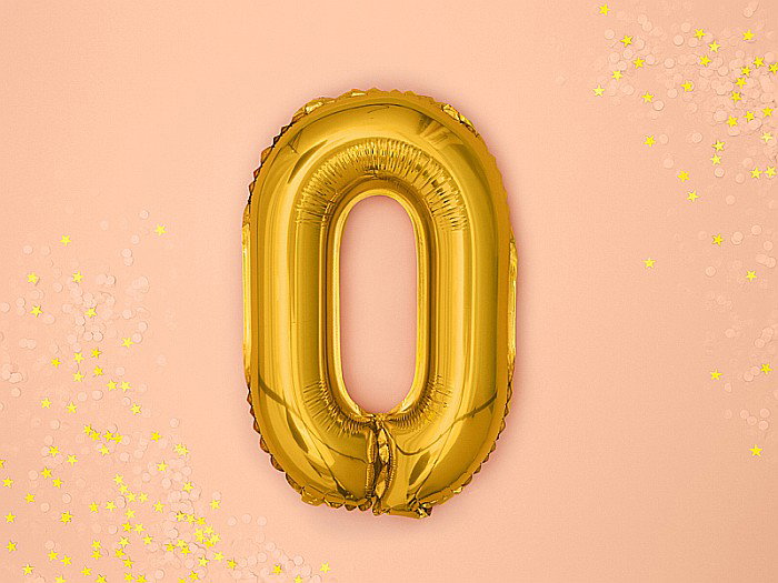 PD BALON FOLIE ALUMINIU Number "0", 35cm, gold FB10M-0-019 [3]