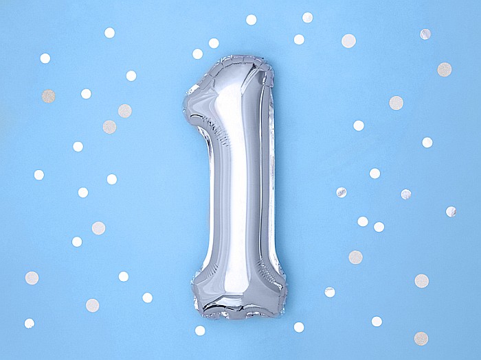 PD BALON FOLIE ALUMINIU Number "1", 35cm, silver FB10M-1-018 [2]