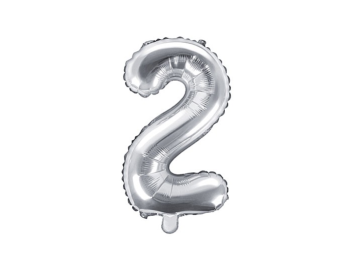 PD BALON FOLIE ALUMINIU Number "2", 35cm, silver FB10M-2-018 [1]