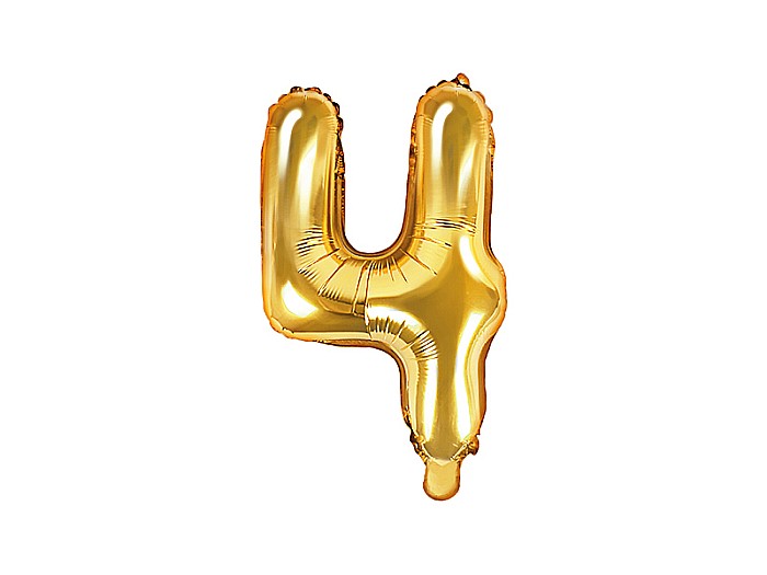 PD BALON FOLIE ALUMINIU Number "4", 35cm, gold FB10M-4-019 [1]