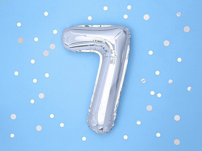 PD BALON FOLIE ALUMINIU Number "7", 35cm, silver FB10M-7-018 [2]