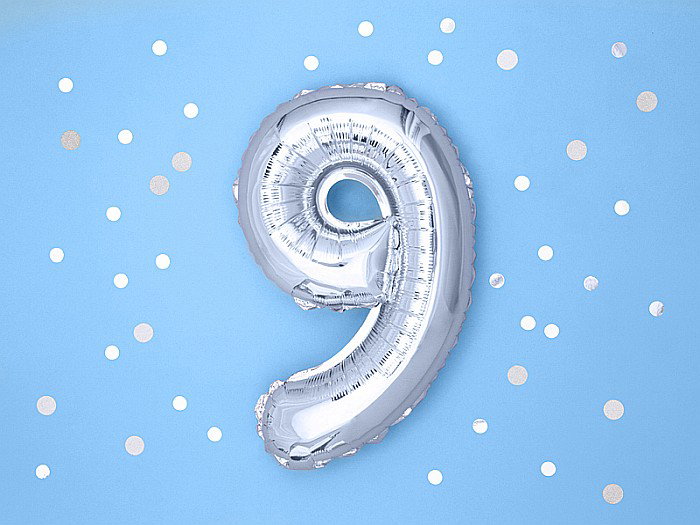 PD BALON FOLIE ALUMINIU Number "9", 35cm, silver FB10M-9-018 [3]