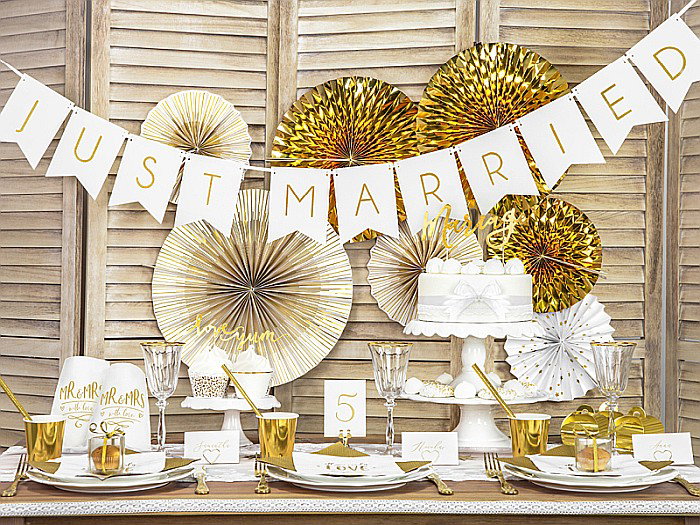 BANNER Just Married, 15 x 155cm white GRL68-008 [5]