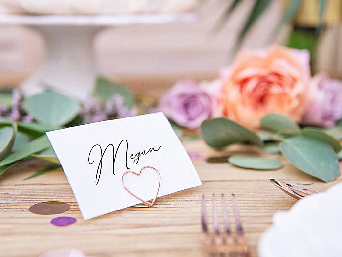 PD SUPORT NUMERE MASA, Place card holders Hearts, rose gold, 2.5 cm 10/SET PCH1-019R [5]