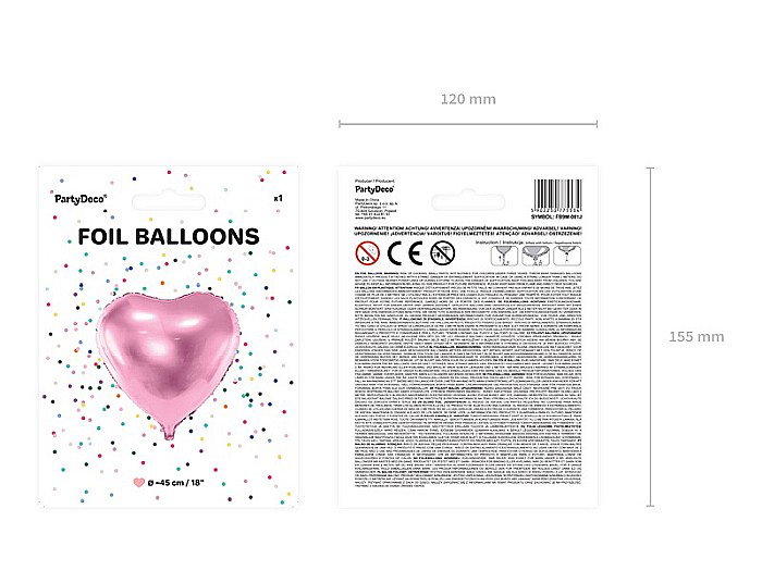 PD BALON FOLIE ALUMINIU Heart, 45cm, light pink FB9M-081J [7]
