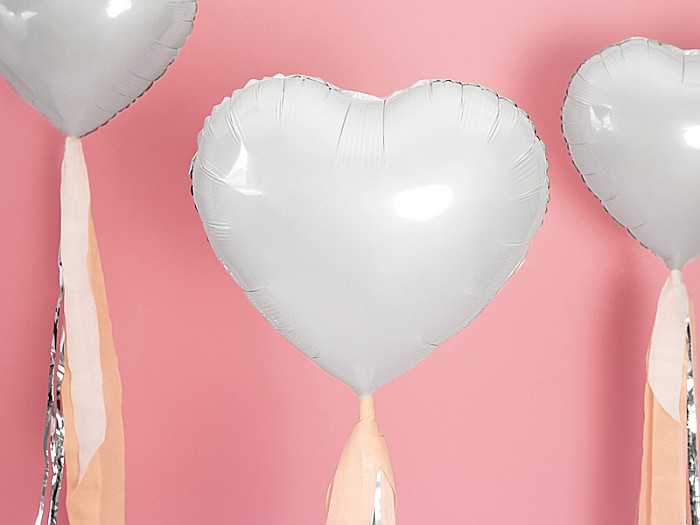 PD BALON FOLIE ALUMINIU Heart, 45cm, alb FB9M-008 [3]