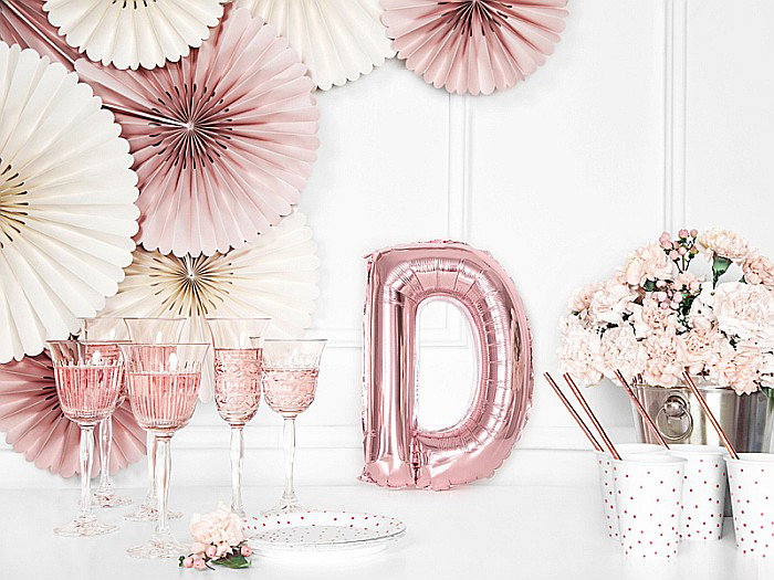 PD BALON FOLIE ALUMINIU Letter "D", 35cm, rose gold FB2M-D-019R [6]