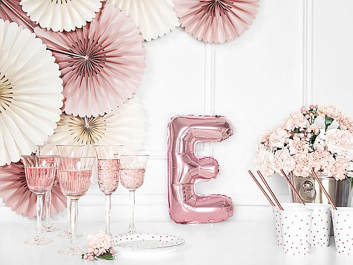 PD BALON FOLIE ALUMINIU Letter "E", 35cm, rose gold FB2M-E-019R [5]