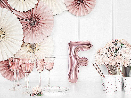 PD BALON FOLIE ALUMINIU Letter "F", 35cm, rose gold FB2M-F-019R [3]
