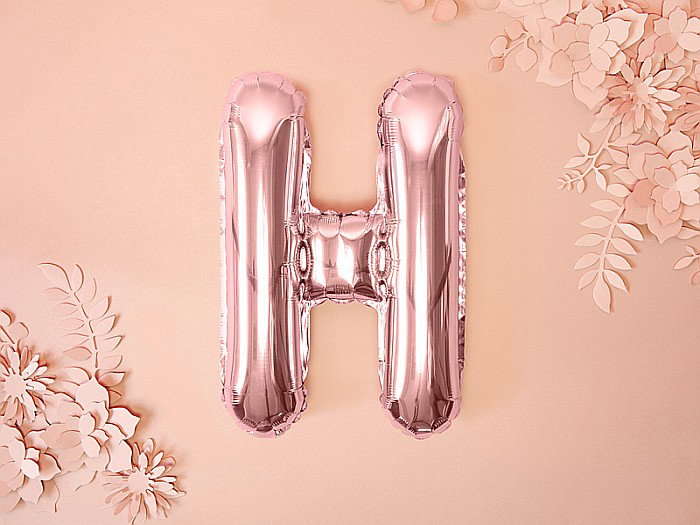 PD BALON FOLIE ALUMINIU Letter "H", 35cm, rose gold FB2M-H-019R [2]