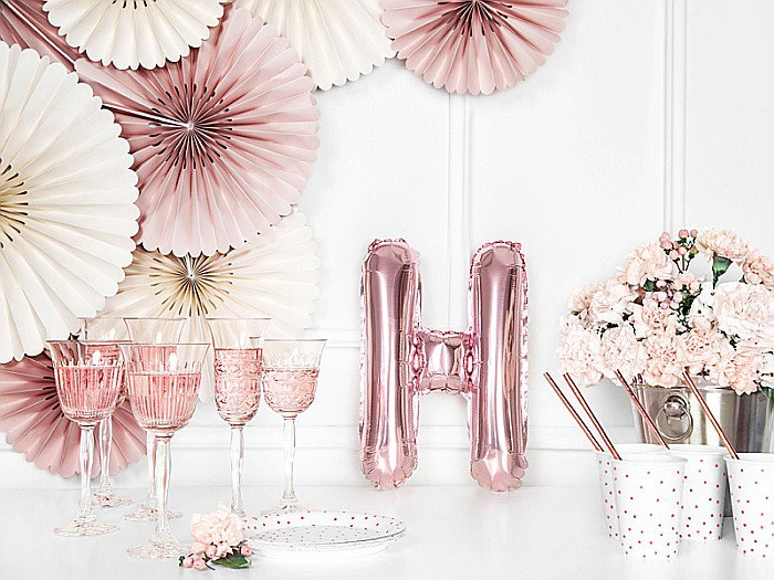 PD BALON FOLIE ALUMINIU Letter "H", 35cm, rose gold FB2M-H-019R [3]