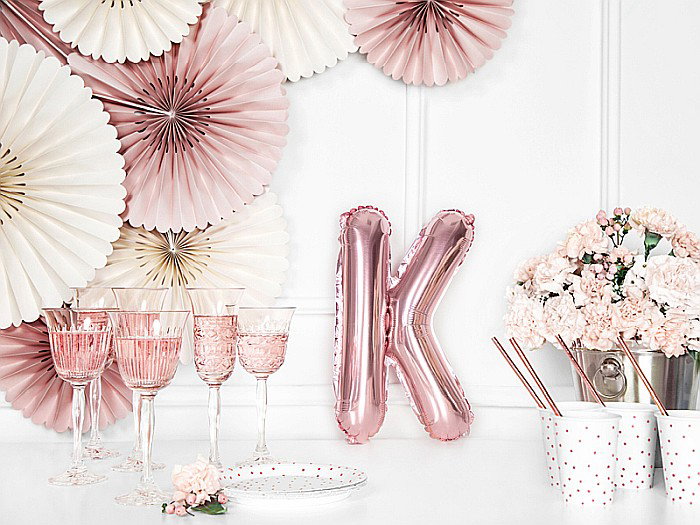 PD BALON FOLIE ALUMINIU Letter "K", 35cm, rose gold FB2M-K-019R [3]