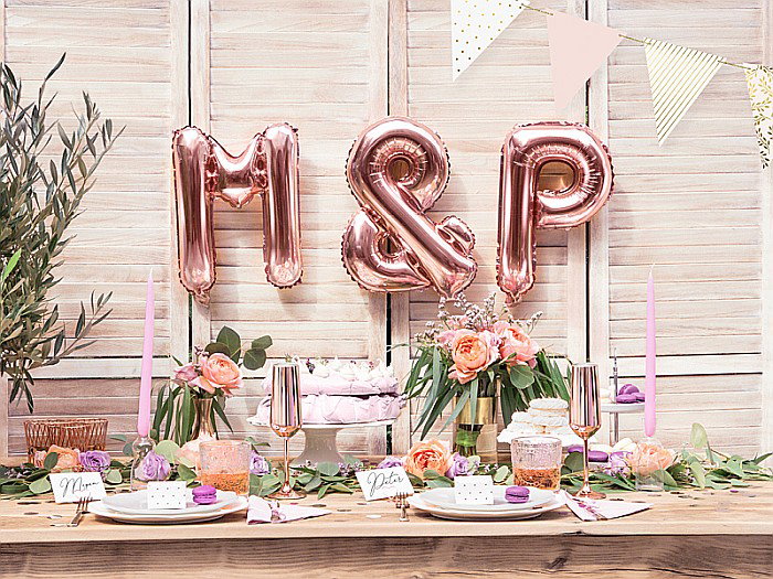 PD BALON FOLIE ALUMINIU Letter "M", 35cm, rose gold FB2M-M-019R [3]
