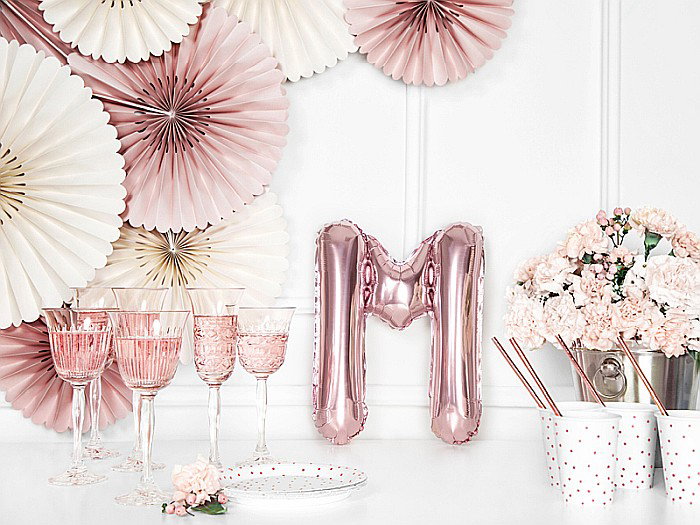 PD BALON FOLIE ALUMINIU Letter "M", 35cm, rose gold FB2M-M-019R [6]