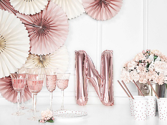 PD BALON FOLIE ALUMINIU Letter "N", 35cm, rose gold FB2M-N-019R [3]