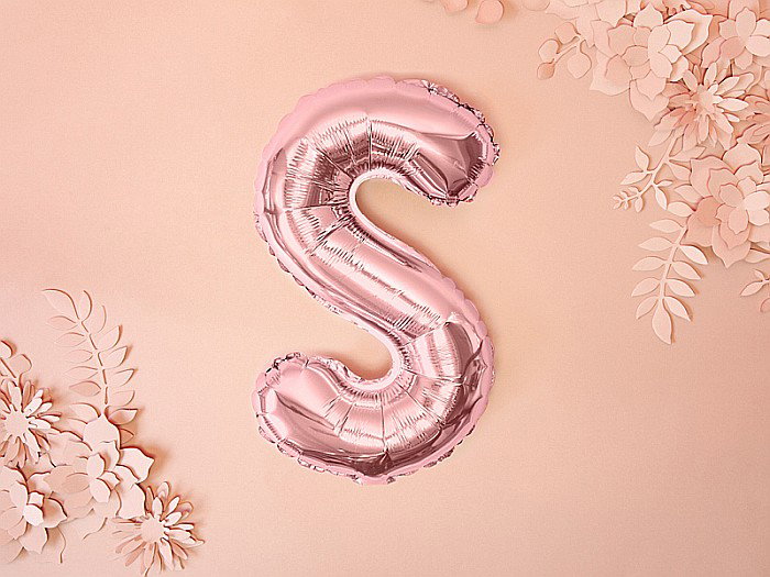 PD BALON FOLIE ALUMINIU Letter "S", 35cm, rose gold FB2M-S-019R [2]