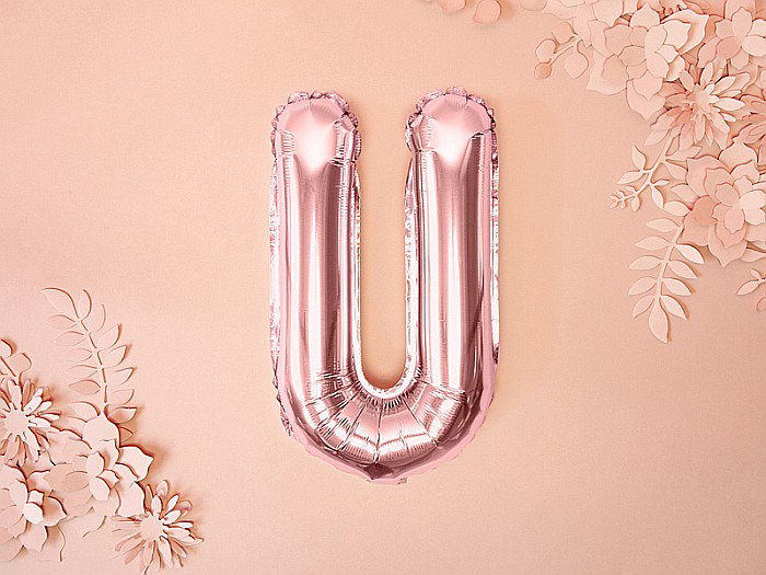 PD BALON FOLIE ALUMINIU Letter "U", 35cm, rose gold FB2M-U-019R [2]