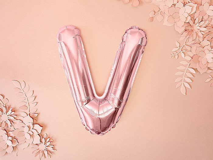 PD BALON FOLIE ALUMINIU Letter "V", 35cm, rose gold FB2M-V-019R [3]