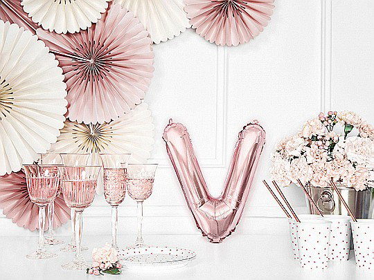 PD BALON FOLIE ALUMINIU Letter "V", 35cm, rose gold FB2M-V-019R [4]