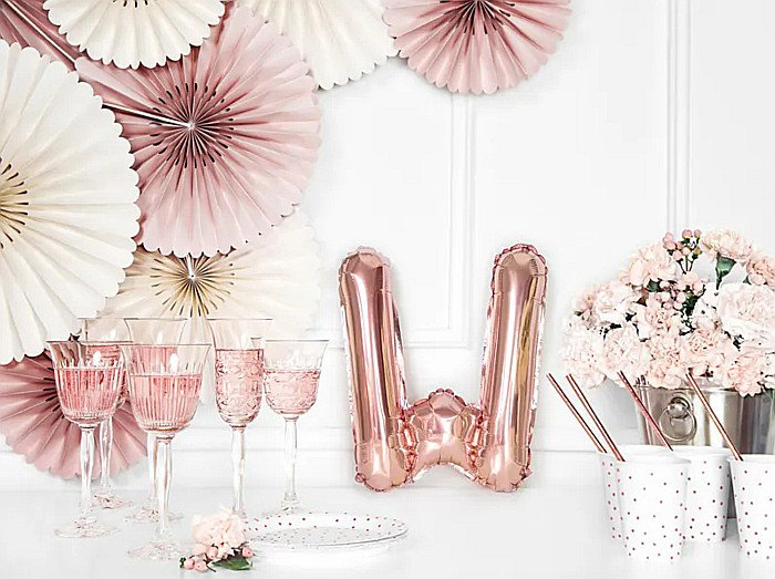 PD BALON FOLIE ALUMINIU Letter ''W'',35cm, rose gold FB2M-W-019R [3]