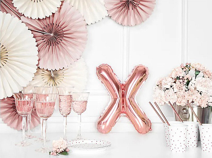 PD BALON FOLIE ALUMINIU Letter "X", 35cm, rose gold FB2M-X-019R [2]