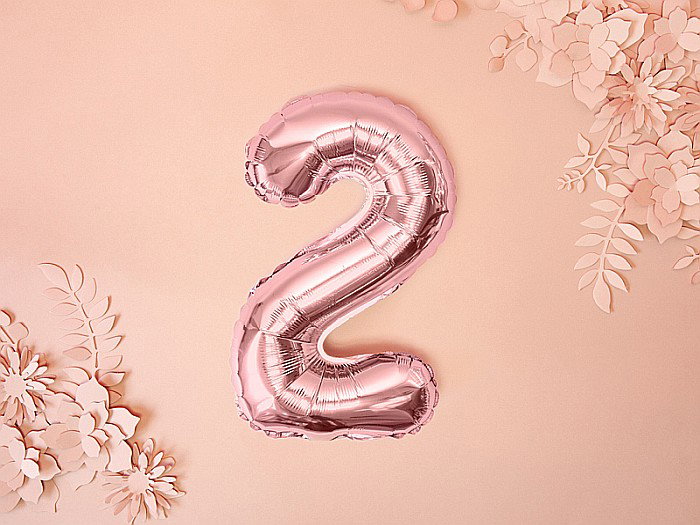 PD BALON FOLIE ALUMINIU Number "2", 35cm, rose gold FB10M-2-019R [4]
