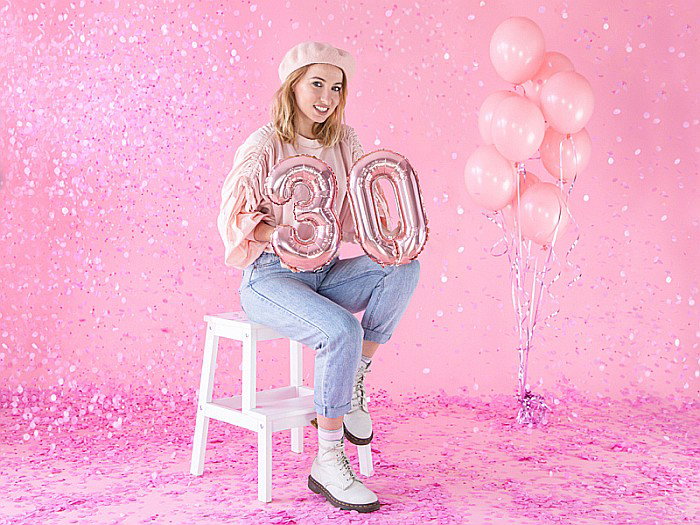 PD BALON FOLIE ALUMINIU Number "3", 35cm, rose gold FB10M-3-019R [6]