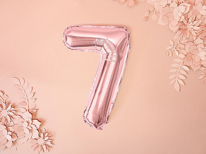 PD BALON FOLIE ALUMINIU Number "7", 35cm, rose gold FB10M-7-019R [4]