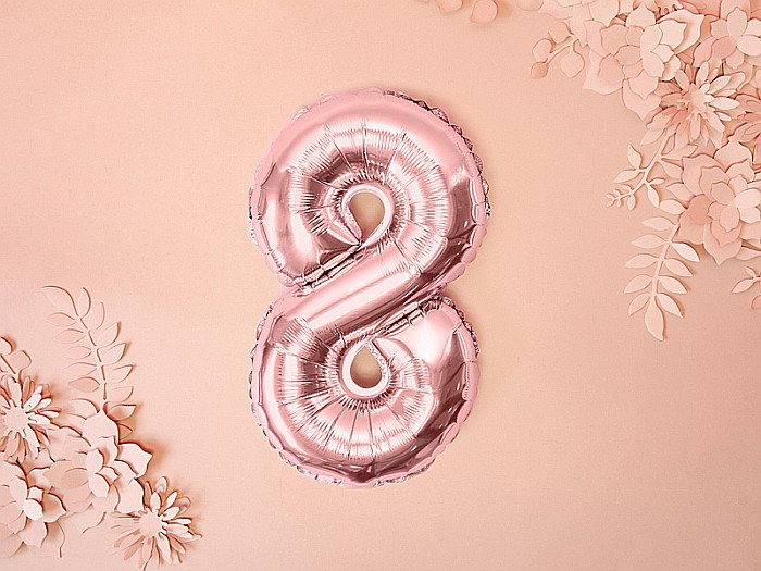 PD BALON FOLIE ALUMINIU Number "8", 35cm, rose gold FB10M-8-019R [5]