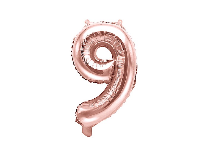 PD BALON FOLIE ALUMINIU Number "9", 35cm, rose gold FB10M-9-019R [1]