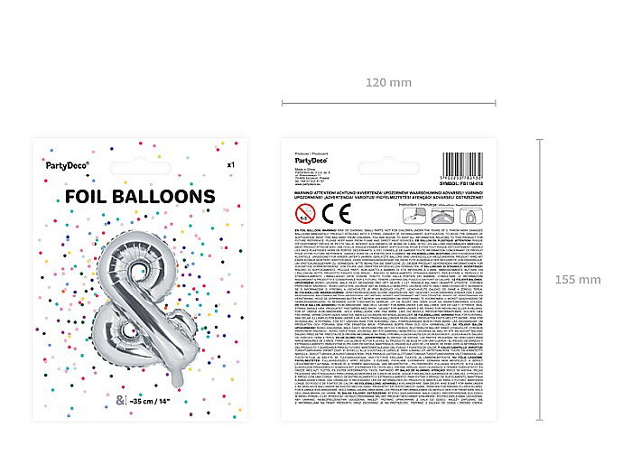 PD BALON FOLIE ALUMINIU &, 35cm, silver FB11M-018 [3]