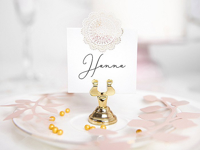PD SUPORT NUMERE MASA, Place card holder, gold, 4cm PCH2-4-019 [3]