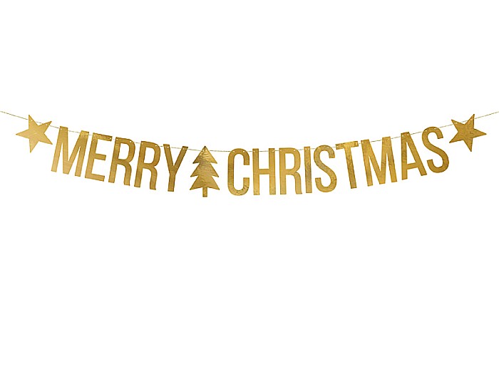 PD BANNER Merry Christmas, gold, 10.5x150cm GRL53-019M [1]