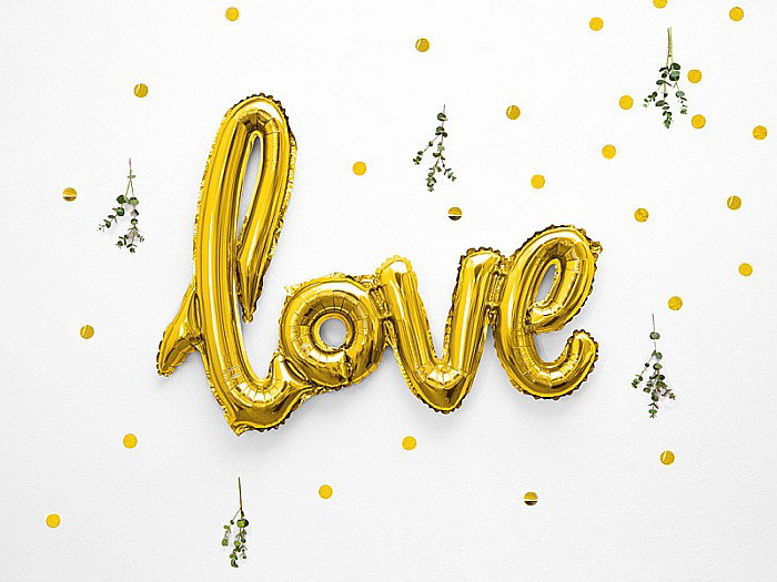 PD BALON FOLIE ALUMINIU Love, 73x59cm, gold FB15M-019 [2]