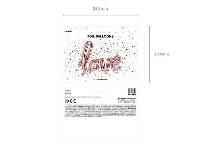 BALON FOLIE ALUMINIU Love, 73x59cm, rose gold FB15M-019R [2]