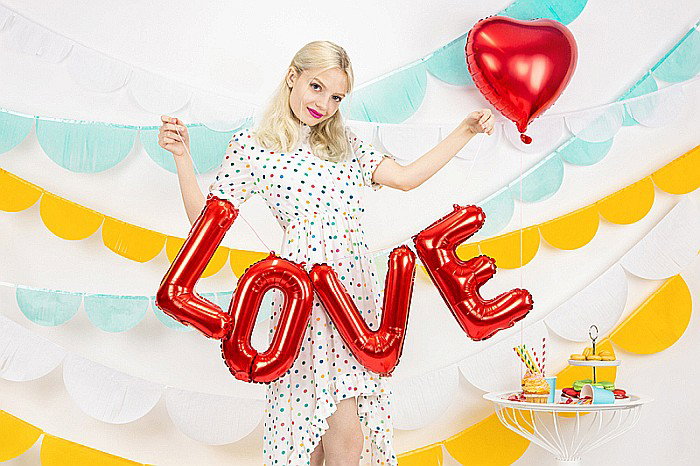 PD BALON FOLIE ALUMINIU Love, 140x35cm, red FB17M-007 [2]