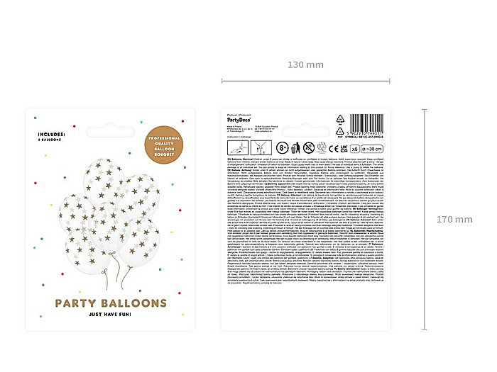 PD BALOANE Strong Balloons 30cm star cristal clear 6/set sb14c-257-099g-6 [4]
