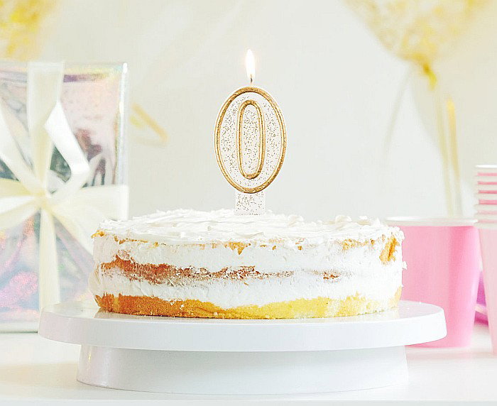 GOD LUMANARI TORT Number 0, gold outline, 6.5cm PF-SCZK0 [2]