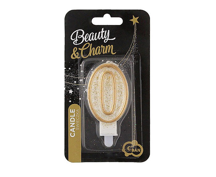 GOD LUMANARI TORT Number 0, gold outline, 6.5cm PF-SCZK0 [3]