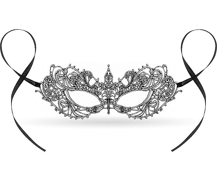 GOD MASCA Lace mask, Silver Magic 7.5 x 20cm MASM-YH [2]