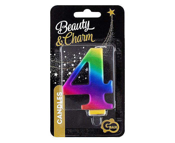 GOD LUMANARI TORT Number 4, galaxy, 8cm PF-SCG4 [2]