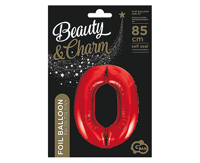 GOD BALON FOLIE ALUMINIU Number 0, red, 85cm BC-HCW0 [2]
