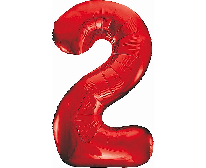 GOD BALON FOLIE ALUMINIU Number 2, red, 85cm BC-HCW2 [1]