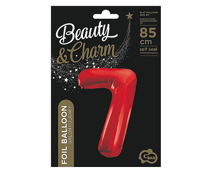 GOD BALON FOLIE ALUMINIU Number 7, red, 85cm BC-HCW7 [2]