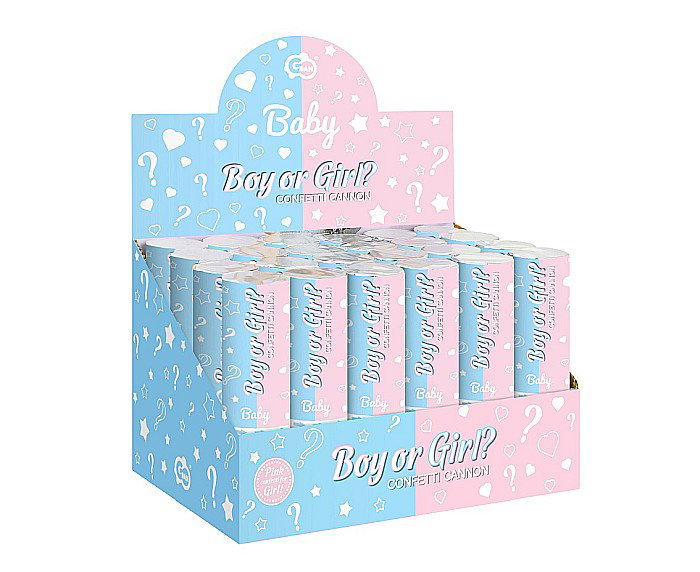 GOD CONFETTI cannon Boy or Girl, light pink paper circles, 15cm JC-KPGR15 [2]