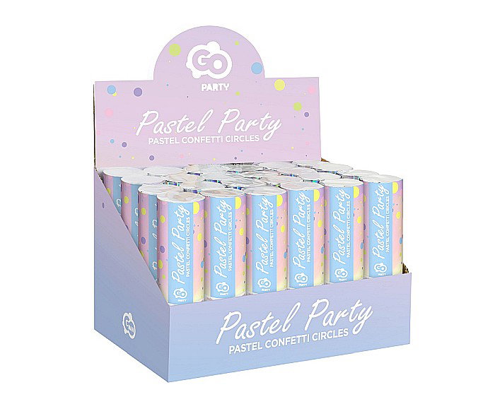 GOD CONFETTI Confetti cannon Pastel Party, multicolour paper circles, 15cm JC-KPPP15 [2]
